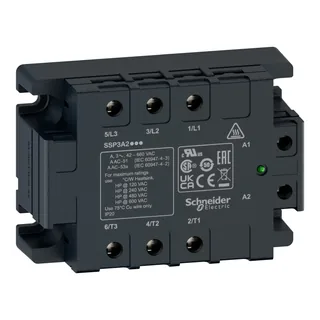 Schneider Electric SSP3A250B7T – Halbleiterrelais, Harmony SSP3, 42-660V AC, 3x 50 A, nullsp…