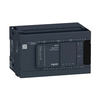 Schneider Electric TM241C24T – SPS-Steuerung, Modicon M241, 24 E/A, 2x Modbus, 24 VDC, Sou…