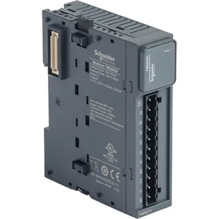 Analoges Eingangsmodul, Modicon TM3, 2 Eingänge, Spannung / Strom, Auflösung 16 Bit, Schraubklemmen