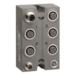 Schneider Electric TM7BAO4VLA – Erweiterungsblock, TM7, IP67, 4AO, +/-10V, M12-Steckverbind…
