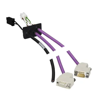 Schneider Electric VW3L2R001R30 – Kabelsatz für Versorgung und RS485, SUB-D, 3 m, intergriert…