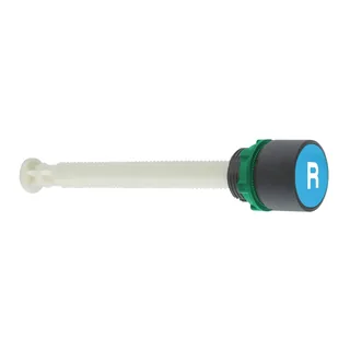 Manueller Überlast-Rückstelltaster, Harmony XB5, Kunststoff, blau, beschriftet R, tastend, 22mm, 17-120mm Länge