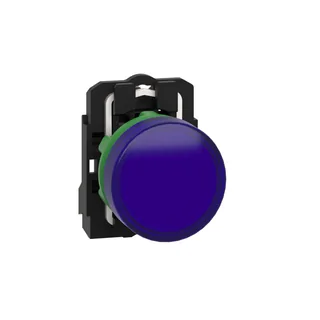 Leuchtmelder, Harmony XB5, Kunststoff, blau, 22mm, universelle LED, glatte Kalotte, 24V ACDC
