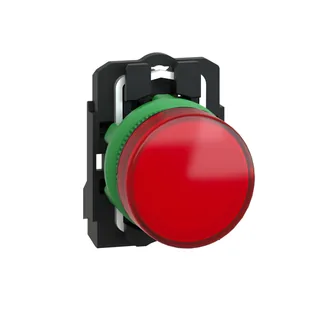 Leuchtmelder, Harmony XB5, Kunststoff, rot, 22mm, universelle LED, glatte Kalotte, 110-120V AC