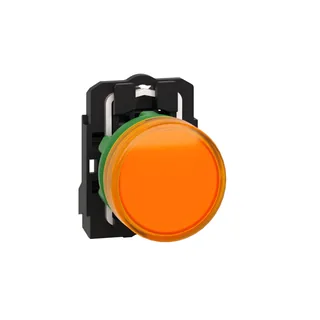 Leuchtmelder, Harmony XB5, Kunststoff, orange, 22mm, universelle LED, glatte Kalotte, 110-120V AC