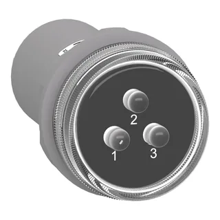 3-Phasen-Leuchtmelder, Harmony XB5, Kunststoff, Phasenkontrolleuchte, LEDs klar, 30mm, 400V AC