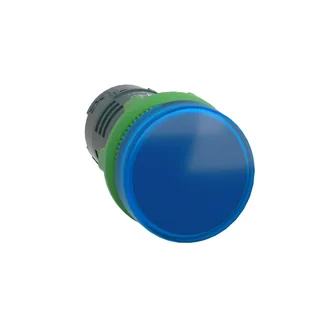 Leuchtmelder, Harmony XB5, Kunststoff, Monoblock, blau, 22mm, universelle LED, glatte Kalotte, 24V ACDC