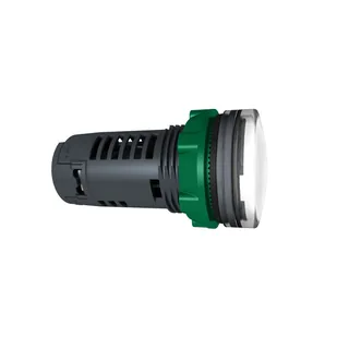 Leuchtmelder, Harmony XB5, Kunststoff, Monoblock, weiß, 22mm, universelle LED, glatte Kalotte, 230-240V AC