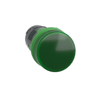 Leuchtmelder, Harmony XB5, Kunststoff, Monoblock, grün, 22mm, universelle LED, glatte Kalotte, 230-240V AC