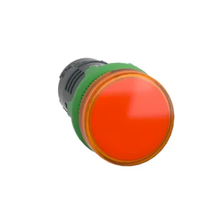Leuchtmelder, Harmony XB5, Kunststoff, Monoblock, orange, 22mm, universelle LED, glatte Kalotte, 230-240V AC