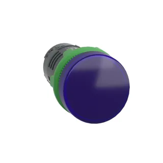Leuchtmelder, Harmony XB5, Kunststoff, Monoblock, blau, 22mm, universelle LED, glatte Kalotte, 230-240V AC