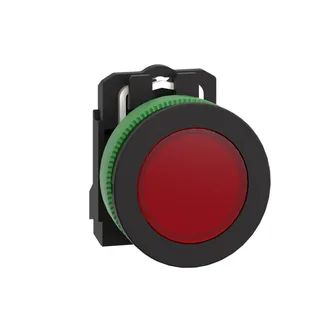 Leuchtmelder, Harmony XB5F, Kunststoff, 30mm, rot, universelle LED, glatte Kalotte, Schraubklemme, 120V AC