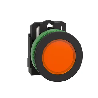 Leuchtmelder, Harmony XB5F, Kunststoff, 30mm, orange, universelle LED, glatte Kalotte, Schraubklemme, 120V AC