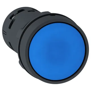 Drucktaster, Harmony XB7, Monoblock, Kunststoff, Ø22mm, blau, 1S+1Ö, Schraubklemme