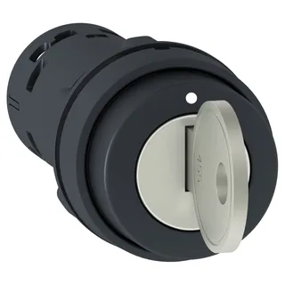 Schlüsselschalter, Harmony XB7, Monoblock, Kunststoff, Ø22mm, schwarz, 2S, 3 Stellungen, Schraubklemme