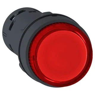 Leuchtdrucktaster, Harmony XB7, Monoblock, Kunststoff, Ø22mm, rot, LED, 24V ACDC, 1S, mit Rastung, Schraubklemme
