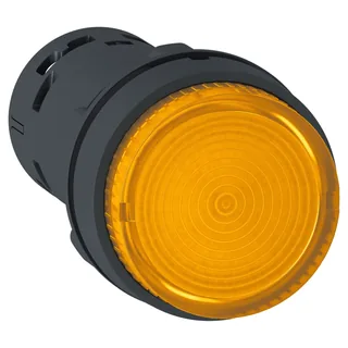 Leuchtdrucktaster, Harmony XB7, Monoblock, Kunststoff, Ø22mm, orange, integrierte LED, 24V ACDC, 1S, Schraubklemme