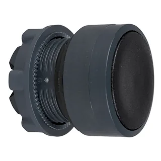 Drucktaster, Frontelement, Harmony XB5, Kunststoff, 22mm, schwarz, unbeschriftet, tastend, hoch