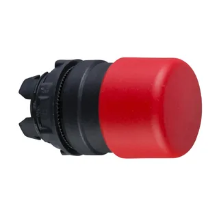 Pilzdrucktaster, Frontelement, Harmony XB5, Kunststoff, 22mm, rot, Pilz 30mm, unbeschriftet, tastend