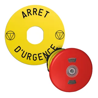 Not-Aus/Not-Halt-Schalter, Frontelement, Harmony XB5, Kunststoff, 22mm, rot, Pilz 40mm, Statusanzeige, Zugentriegelung
