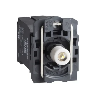 Lampenfassung mit Befestigungsflansch, Harmony XB5, Kunststoff, rot, LED BA9s, Schraubklemme, 400V