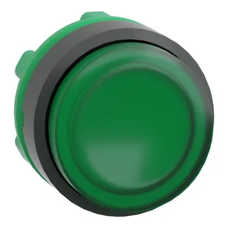 Leuchtdrucktaster, Frontelement, Harmony XB5, Kunststoff, 22mm, grün, vorstehend, für universelle LED