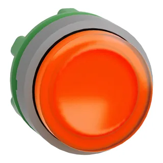 Leuchtdrucktaster, Frontelement, Harmony XB5, Kunststoff, 22mm, hellgrau, orange, vorstehend, für universelle LED