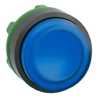 Leuchtdrucktaster, Frontelement, Harmony XB5, Kunststoff, 22mm, blau, vorstehend, für universelle LED