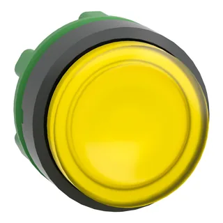 Leuchtdrucktaster, Frontelement, Harmony XB5, Kunststoff, 22mm, gelb, vorstehend, für universelle LED