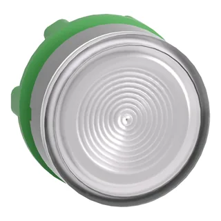 Leuchtdrucktaster, Frontelement, Harmony XB5, Kunststoff, 22mm, hellgrau, weiß, für universelle LED, geriffelte Kalotte