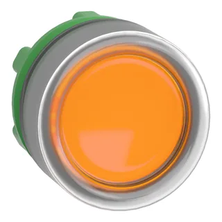 Leuchtdrucktaster, Frontelement, Harmony XB5, Kunststoff, 22mm, hellgrau, orange, für universelle LED, mit Schutzkappe