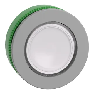 Leuchtdrucktaster, Frontelement, Harmony XB5F, Kunststoff, 30mm, hellgrau, weiß, für universelle LED, für Einlegeschild