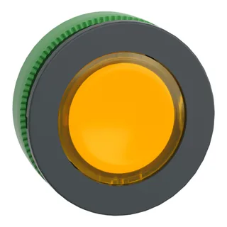 Leuchtdrucktaster, Frontelement, Harmony XB5F, Kunststoff, 30mm, orange, für universelle LED, für Einlegeschild