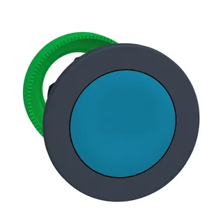 Drucktaster, Frontelement, Harmony XB5F, Kunststoff, 30mm, blau, unbeschriftet, rastend