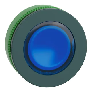 Leuchtdrucktaster, Frontelement, Harmony XB5F, Kunststoff, 30mm, blau, unbeschriftet, für universelle LED, rastend