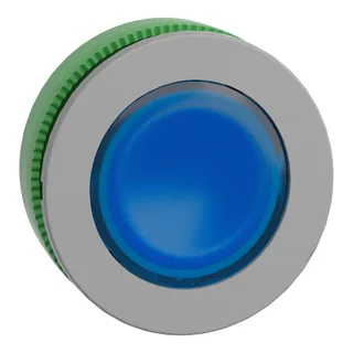 Leuchtdrucktaster, Frontelement, Harmony XB5F, Kunststoff, 30mm, blau, unbeschriftet, für universelle LED, rastend