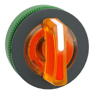 Leuchtwahlschalter, Frontelement, Harmony XB5F, Kunststoff, 30mm, orange, für universelle LED, 3 Stellungen, rastend