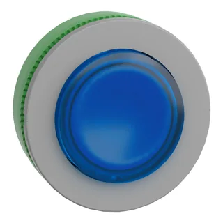 Leuchtdrucktaster, Frontelement, Harmony XB5F, Kunststoff, 30mm, hellgrau, blau, vorstehend, für universelle LED