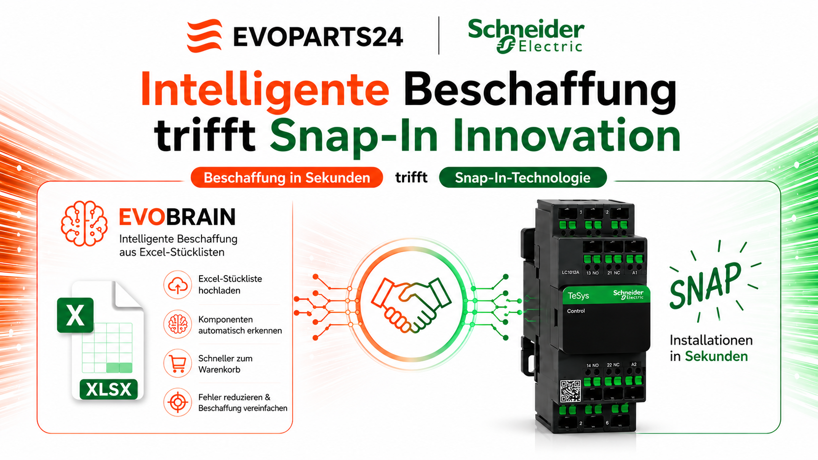 Evoparts24 & Schneider Electric  – Zwei Innovationen. Ein gemeinsames Ziel: mehr Geschwindigkeit.