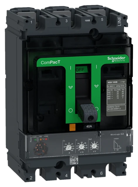 Kompaktleistungsschalter ComPacT NSX100F mit TM100D 3P3D 70-100A, 36kA/415V AC