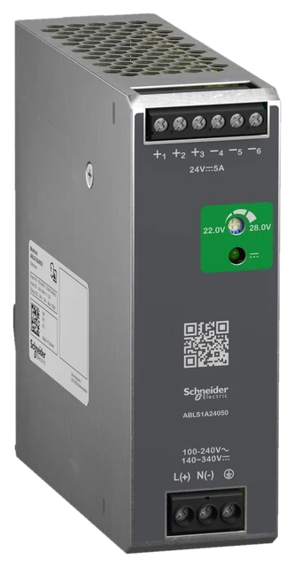 Spannungsversorgung, Modicon ABLS, Optimum, getaktet, 1-phasig, 100-240V AC, 24V DC, 5A, 120W