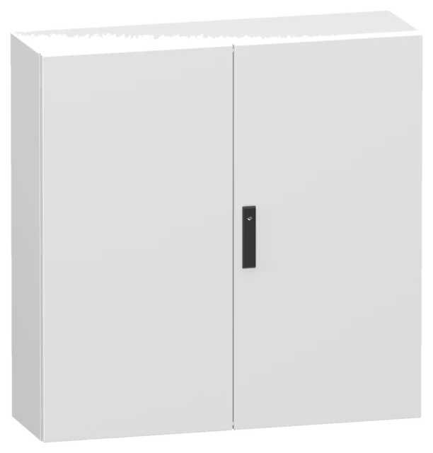 Spacial CRN Volltür mit Montageplatte, H800xB600xT300 IP66 IK10 RAL7035