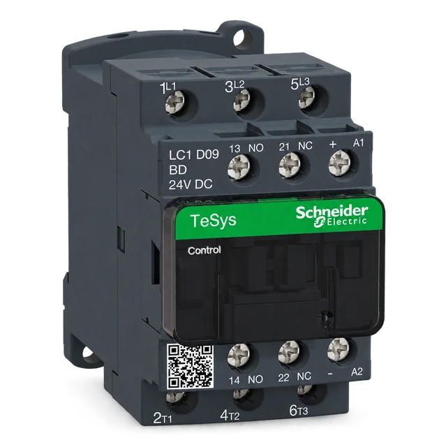 Leistungsschütz LC1D 3p, +1S+1Ö, 4 kW, 9 A, 400 V AC3, Spule 24 V DC